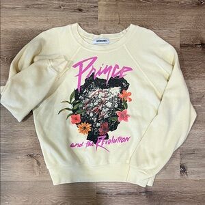Daydreamer Cream Crewneck Sweatshirt with Pink & Floral Graphic